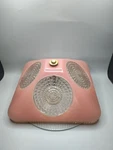 Antique Square Pink Glass Flush Mount Art Deco Light Fixture Ceiling Chandelier. Fixed Price $225.00.