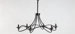Kenroy Webble 6 Light Chandelier With Black Finish #0473. Fixed Price $200.00.