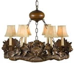 Rustic Bear Head Chandelier Made In Usa. Fixed Price $2755.00.