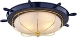 Vaxcel Lighting C0316 Orleans 2 15"W Flush Mount Bowl - Navy Blue / Matte. Fixed Price $189.99.