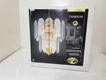 Hampton Bay Chandelier Clear Glass Panel 8 Bulbs 40 Watt Max. Fixed Price $45.00.