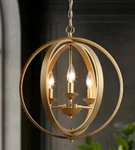 Uolfin Modern Chandelier Pendant 3-LIGHT Globe Cage Dining Room. Fixed Price $60.99.