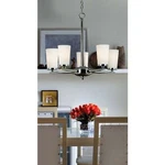 Free Ship! Kenroy Home 91685PN Aerial Light Chandelier, Polished Nickel Finish. Fixed Price $95.00.