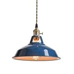 Claxy Kitchen Pendant Light Blue Metal Barn Shade Modern Dimmable. Fixed Price $72.99.