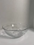 Vtg. Oval Glass Bowl With Raised Sea Shell Ocean Design On Side 11 1/4. Fixed Price $45.99.