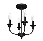 Hunter Southcrest 13 In. 4-LIGHT Matte Black Semi-flush Mount. Fixed Price $124.99.