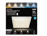 Feit Electric 10.5W Led Flush Mount 7.5IN White Square Dimmable Panel. Fixed Price $11.95.