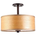 Woodbridge Lighting Drum Veneer 3-LIGHT Metal Semi Flush Ceiling Mount Bronze. Fixed Price $91.10.