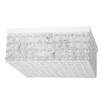 12 In. 2-LIGHT White Square Ceiling Flush Mount By Elegant Designs. Fixed Price $59.98.