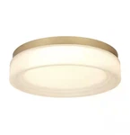 Alsy 13 In. 24W Modern Brushed Gold-plated Led Flush Mount W/ Alabaster Glass. Fixed Price $75.99.