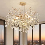 24" Luxury Crystal Chandelier Gold Elegant Tree Branch Led Pendant Light Fixture. Fixed Price $145.99.