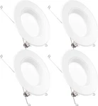 Sunco Lighting 4 Pack 5/6 Inch Led Recessed Downlight, Baffle Trim, Dimmable,. Fixed Price $51.19.