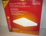 Portfolio Low Profile Surface Mounted Square Fluorescent Light Fixture 245516. Fixed Price $35.00.