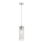 Dainolite Light Pendant, Polished Chrome, Clear Frosted Glass 22152-CF-PC. Fixed Price $154.00.