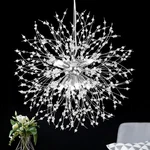 Qamra Crystal Chandeliers Chrome Firework Dandelion Sputnik Light. Fixed Price $89.00.