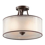 Kichler Lighting Lacey Collection 3-LIGHT Mission Bronze Semi-flush Mount. Fixed Price $389.99.