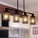 Dining Room Fixture Over TABLE,4-LIGHT Island Lights For Kitchen,black .... Fixed Price $170.94.