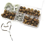 Wood Bead Box Rosary Diy Kit, Catholic First Communion Necklace Making Supplies,. Fixed Price $29.80.