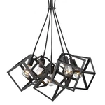Golden Lighting 2086-5P Cassio 28"W Multi Pendant Black. Fixed Price $389.99.