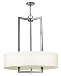 Hinkley Lighting H3206 Nickel Hampton 3-LIGHT 1 Tier Drum Chandelier. Fixed Price $371.36.