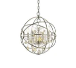 Elegant Lighting 1130D17-GT/RC Geneva 4 17"W Crystal Nickel. Fixed Price $212.49.