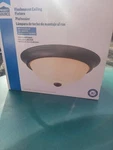 Project Source Flushmount Ceiling Fixture #2806761 Bronz Finish. Fixed Price $9.90.
