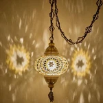 Demmex Plug-in Turkish Moroccan Mosaic Hanging Pendant Ceiling Light Swa. Fixed Price $83.28.