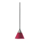 Quorum International Model# 1325-3465 Mini Pendant Light- Satin Nickel W/ Red. Fixed Price $75.00.