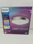 Philips Led Flush Mount Nickel 11 Inch Dimmable Ceiling Light 16W New. Fixed Price $30.00.