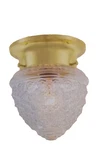 Hampton Bay 60 Watt Polished Brass Clear Glass Shade Acorn Ceiling Fixture. Fixed Price $22.99.