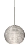Besa Lighting 1XT-4615GL-LED-SN Open Box Kristall Pendant Satin Nickel. Fixed Price $152.00.