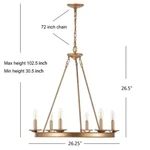 Safavieh Joris 6LT 26.25" Chandelier, Reduced Price 2172745144 CHA4015B. Fixed Price $129.00.