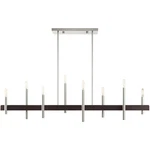 Livex Lighting 49338-91 Denmark Chandelier Brushed Nickel With Bronze Accents. Fixed Price $629.96.