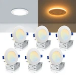Ecoeler 6 Pack 4 Inch 5CCT Led Recessed Lighting With Night Light, 2700K-5000.... Fixed Price $57.21.