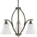Progress Lighting P4489 Bronze/white Joy 3-LIGHT 20"W Chandelier. Fixed Price $140.34.