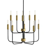 Lark 83636 Austen 10 Light 30"W Candle Style Chandelier - Black. Fixed Price $599.99.