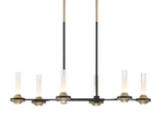 Eurofase Lighting 45713-019 Torcia 32"W Linear Chandelier Black. Fixed Price $415.99.