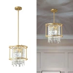 Lmqnine Modern Foyer Chandelier, Gold Crystal Entryway Pendant Lig.... Fixed Price $159.67.