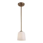 Woodbridge Lighting Blaire 1 Steel/glass Mini Pendant Brushed Brass. Fixed Price $59.53.