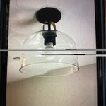Kichler Kaelix 10 In. 1-LIGHT Semi Flush With Clear Glass Black New Box. Fixed Price $50.00.