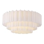Crystorama Addis 16LT Flush Mount, Chrome/tronchi Glass White ADD-331-CH-WH. Fixed Price $2238.40.