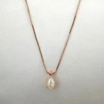 Teardrop Shape Pendant Necklace For Women Rose Gold Color Elegant Jewelry Gift. Fixed Price $14.99.
