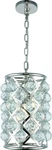 Polished Nickel Crystal Pendant Light-elegant Madison Piece. Fixed Price $270.00.