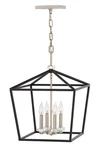 Hinkley Lighting 3535 Black 4-LIGHT 16"W Crystal Chandelier. Fixed Price $213.93.