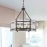 Savoy House Glenwood 27" Wide English Bronze Pendant Light. Fixed Price $1856.00.