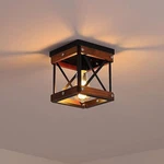 Fivess Lighting Rustic Farmhouse Flush Mount Ceiling 1-LIGHT Metal And .... Fixed Price $46.88.
