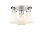 Innovations Lighting 411-3F-11-20 Newton Cone Flush White. Fixed Price $448.80.