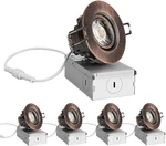 Globe Electric 90964 Recessed Lighting, Count (pack Of 1), Oil Rubbed Bronze. Fixed Price $121.28.
