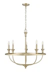 Modern Gold Five Light Chandelier From The Emery Collection. Fixed Price $319.90.
