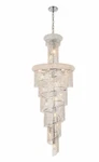 Spiral Crystal Chandelier Chrome Dining Room Foyer Entryway Light Fixture 60". Fixed Price $2018.73.